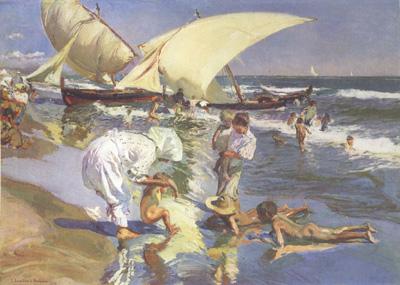 Joaquin Sorolla Beach of Valencia by Morning Light (nn02) oil painting picture